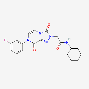 N-cyclohexyl-2-[7-(3-fluorophenyl)-3,8-dioxo-2H,3H,7H,8H-[1,2,4]triazolo[4,3-a]pyrazin-2-yl]acetamide