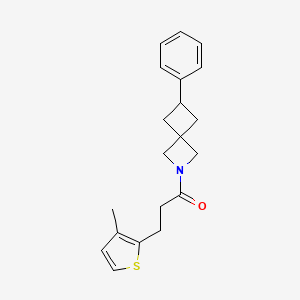 molecular formula C20H23NOS B6475778 3-(3-methylthiophen-2-yl)-1-{6-phenyl-2-azaspiro[3.3]heptan-2-yl}propan-1-one CAS No. 2640972-38-7