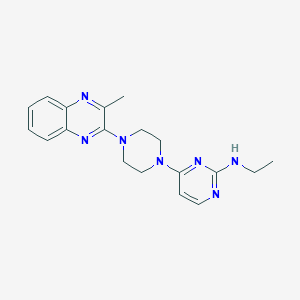 molecular formula C19H23N7 B6475786 N-ethyl-4-[4-(3-methylquinoxalin-2-yl)piperazin-1-yl]pyrimidin-2-amine CAS No. 2640828-46-0
