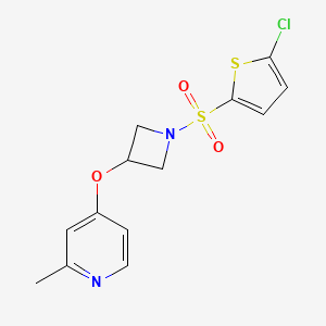 molecular formula C13H13ClN2O3S2 B6475795 4-({1-[(5-chlorothiophen-2-yl)sulfonyl]azetidin-3-yl}oxy)-2-methylpyridine CAS No. 2640972-57-0