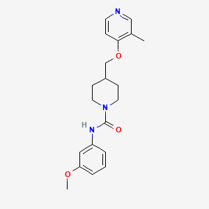 molecular formula C20H25N3O3 B6475821 N-(3-methoxyphenyl)-4-{[(3-methylpyridin-4-yl)oxy]methyl}piperidine-1-carboxamide CAS No. 2640843-45-2