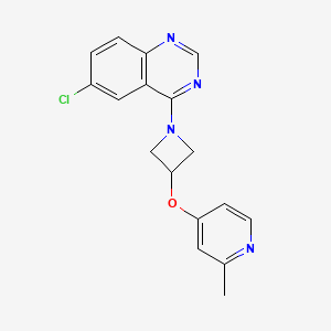 molecular formula C17H15ClN4O B6475833 6-chloro-4-{3-[(2-methylpyridin-4-yl)oxy]azetidin-1-yl}quinazoline CAS No. 2640828-72-2