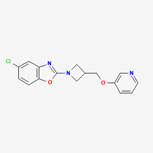 molecular formula C16H14ClN3O2 B6475834 5-chloro-2-{3-[(pyridin-3-yloxy)methyl]azetidin-1-yl}-1,3-benzoxazole CAS No. 2640815-59-2