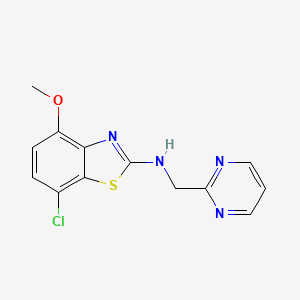 molecular formula C13H11ClN4OS B6475859 7-chloro-4-methoxy-N-[(pyrimidin-2-yl)methyl]-1,3-benzothiazol-2-amine CAS No. 2640972-75-2