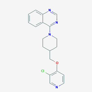 4-(4-{[(3-chloropyridin-4-yl)oxy]methyl}piperidin-1-yl)quinazoline
