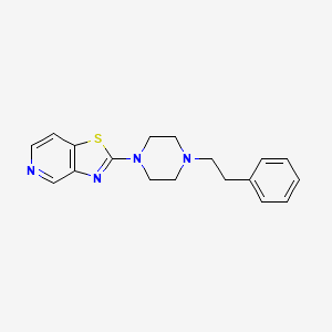 molecular formula C18H20N4S B6475867 1-(2-phenylethyl)-4-{[1,3]thiazolo[4,5-c]pyridin-2-yl}piperazine CAS No. 2640836-19-5