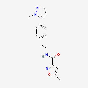 molecular formula C17H18N4O2 B6475869 5-methyl-N-{2-[4-(1-methyl-1H-pyrazol-5-yl)phenyl]ethyl}-1,2-oxazole-3-carboxamide CAS No. 2640843-56-5