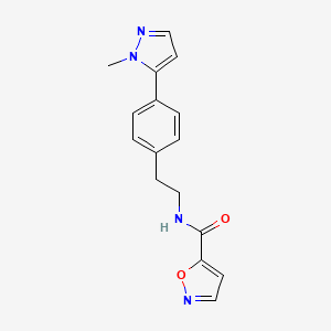 molecular formula C16H16N4O2 B6475883 N-{2-[4-(1-methyl-1H-pyrazol-5-yl)phenyl]ethyl}-1,2-oxazole-5-carboxamide CAS No. 2640973-11-9