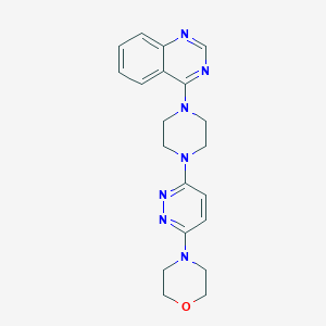 molecular formula C20H23N7O B6475896 4-{4-[6-(morpholin-4-yl)pyridazin-3-yl]piperazin-1-yl}quinazoline CAS No. 2640835-56-7