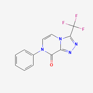 molecular formula C12H7F3N4O B6475899 7-phenyl-3-(trifluoromethyl)-7H,8H-[1,2,4]triazolo[4,3-a]pyrazin-8-one CAS No. 2640975-97-7