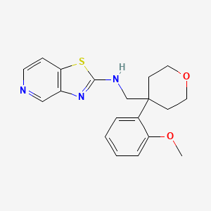 N-{[4-(2-methoxyphenyl)oxan-4-yl]methyl}-[1,3]thiazolo[4,5-c]pyridin-2-amine
