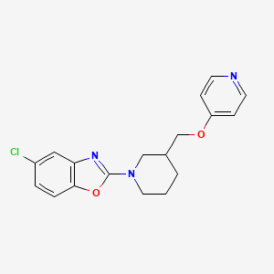 molecular formula C18H18ClN3O2 B6475910 5-chloro-2-{3-[(pyridin-4-yloxy)methyl]piperidin-1-yl}-1,3-benzoxazole CAS No. 2640877-38-7