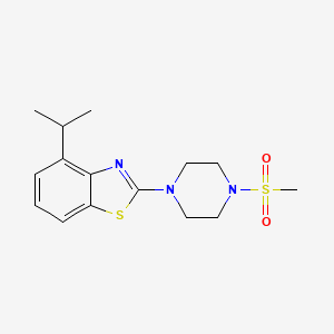 molecular formula C15H21N3O2S2 B6475921 2-(4-methanesulfonylpiperazin-1-yl)-4-(propan-2-yl)-1,3-benzothiazole CAS No. 2640963-43-3