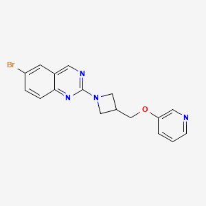 molecular formula C17H15BrN4O B6475923 6-bromo-2-{3-[(pyridin-3-yloxy)methyl]azetidin-1-yl}quinazoline CAS No. 2640970-50-7