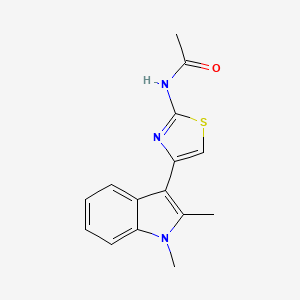 molecular formula C15H15N3OS B6475926 N-[4-(1,2-dimethyl-1H-indol-3-yl)-1,3-thiazol-2-yl]acetamide CAS No. 2640973-40-4