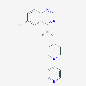 molecular formula C19H20ClN5 B6475931 6-chloro-N-{[1-(pyridin-4-yl)piperidin-4-yl]methyl}quinazolin-4-amine CAS No. 2640829-56-5