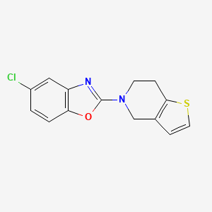 molecular formula C14H11ClN2OS B6475954 5-chloro-2-{4H,5H,6H,7H-thieno[3,2-c]pyridin-5-yl}-1,3-benzoxazole CAS No. 2640866-72-2