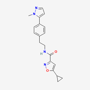 molecular formula C19H20N4O2 B6475962 5-cyclopropyl-N-{2-[4-(1-methyl-1H-pyrazol-5-yl)phenyl]ethyl}-1,2-oxazole-3-carboxamide CAS No. 2640843-91-8