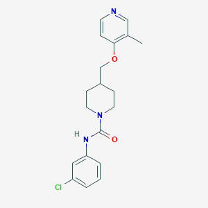 molecular formula C19H22ClN3O2 B6475969 N-(3-chlorophenyl)-4-{[(3-methylpyridin-4-yl)oxy]methyl}piperidine-1-carboxamide CAS No. 2640822-08-6
