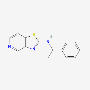 molecular formula C14H13N3S B6475985 N-(1-phenylethyl)-[1,3]thiazolo[4,5-c]pyridin-2-amine CAS No. 2640822-10-0