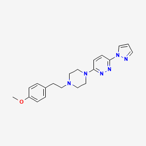 molecular formula C20H24N6O B6475992 3-{4-[2-(4-methoxyphenyl)ethyl]piperazin-1-yl}-6-(1H-pyrazol-1-yl)pyridazine CAS No. 2640978-29-4