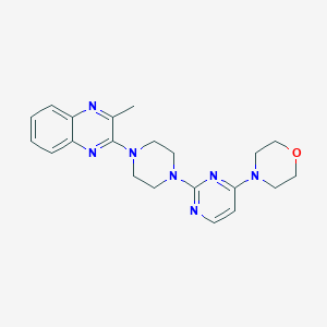 molecular formula C21H25N7O B6476031 2-methyl-3-{4-[4-(morpholin-4-yl)pyrimidin-2-yl]piperazin-1-yl}quinoxaline CAS No. 2640874-50-4