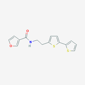molecular formula C15H13NO2S2 B6476046 N-(2-{[2,2'-bithiophene]-5-yl}ethyl)furan-3-carboxamide CAS No. 2640974-43-0