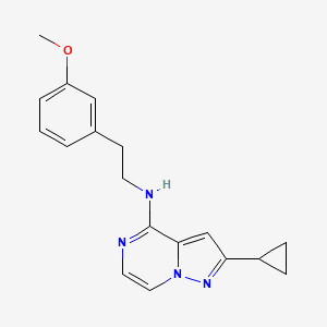 molecular formula C18H20N4O B6476076 2-cyclopropyl-N-[2-(3-methoxyphenyl)ethyl]pyrazolo[1,5-a]pyrazin-4-amine CAS No. 2640817-76-9