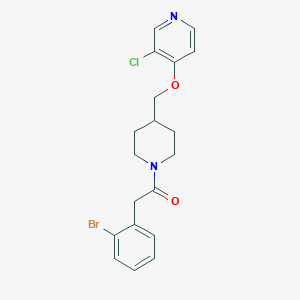 2-(2-bromophenyl)-1-(4-{[(3-chloropyridin-4-yl)oxy]methyl}piperidin-1-yl)ethan-1-one