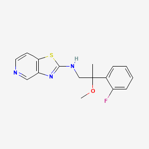 molecular formula C16H16FN3OS B6476105 N-[2-(2-fluorophenyl)-2-methoxypropyl]-[1,3]thiazolo[4,5-c]pyridin-2-amine CAS No. 2640976-85-6