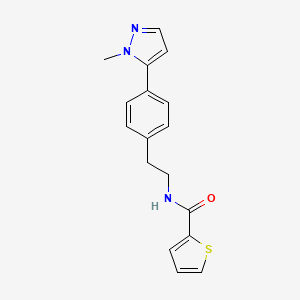 molecular formula C17H17N3OS B6476106 N-{2-[4-(1-methyl-1H-pyrazol-5-yl)phenyl]ethyl}thiophene-2-carboxamide CAS No. 2640881-47-4