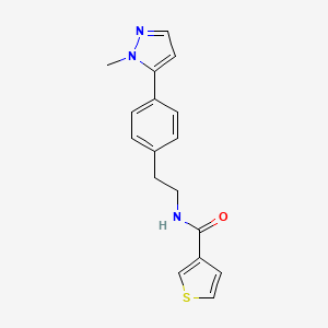 molecular formula C17H17N3OS B6476119 N-{2-[4-(1-methyl-1H-pyrazol-5-yl)phenyl]ethyl}thiophene-3-carboxamide CAS No. 2640815-30-9