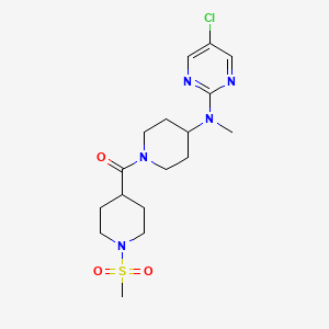 molecular formula C17H26ClN5O3S B6476165 5-chloro-N-[1-(1-methanesulfonylpiperidine-4-carbonyl)piperidin-4-yl]-N-methylpyrimidin-2-amine CAS No. 2640975-28-4