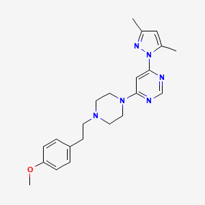 molecular formula C22H28N6O B6476239 4-(3,5-dimethyl-1H-pyrazol-1-yl)-6-{4-[2-(4-methoxyphenyl)ethyl]piperazin-1-yl}pyrimidine CAS No. 2640978-11-4