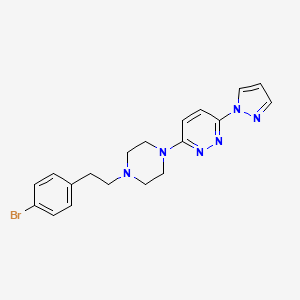 molecular formula C19H21BrN6 B6476284 3-{4-[2-(4-bromophenyl)ethyl]piperazin-1-yl}-6-(1H-pyrazol-1-yl)pyridazine CAS No. 2640977-00-8
