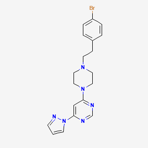 molecular formula C19H21BrN6 B6476313 4-{4-[2-(4-bromophenyl)ethyl]piperazin-1-yl}-6-(1H-pyrazol-1-yl)pyrimidine CAS No. 2640846-34-8