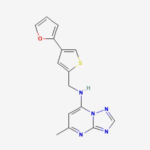 molecular formula C15H13N5OS B6476338 N-{[4-(furan-2-yl)thiophen-2-yl]methyl}-5-methyl-[1,2,4]triazolo[1,5-a]pyrimidin-7-amine CAS No. 2640966-94-3