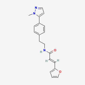 molecular formula C19H19N3O2 B6476342 (2E)-3-(furan-2-yl)-N-{2-[4-(1-methyl-1H-pyrazol-5-yl)phenyl]ethyl}prop-2-enamide CAS No. 2640980-64-7