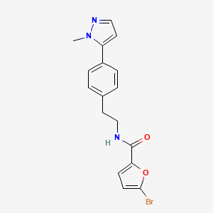 molecular formula C17H16BrN3O2 B6476357 5-bromo-N-{2-[4-(1-methyl-1H-pyrazol-5-yl)phenyl]ethyl}furan-2-carboxamide CAS No. 2640884-77-9