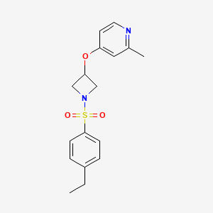 molecular formula C17H20N2O3S B6476361 4-{[1-(4-ethylbenzenesulfonyl)azetidin-3-yl]oxy}-2-methylpyridine CAS No. 2640967-01-5