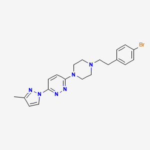 molecular formula C20H23BrN6 B6476371 3-{4-[2-(4-bromophenyl)ethyl]piperazin-1-yl}-6-(3-methyl-1H-pyrazol-1-yl)pyridazine CAS No. 2640967-23-1