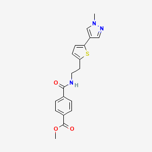 molecular formula C19H19N3O3S B6476391 methyl 4-({2-[5-(1-methyl-1H-pyrazol-4-yl)thiophen-2-yl]ethyl}carbamoyl)benzoate CAS No. 2640976-27-6