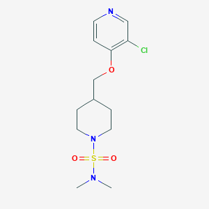 molecular formula C13H20ClN3O3S B6476450 4-{[(3-chloropyridin-4-yl)oxy]methyl}-N,N-dimethylpiperidine-1-sulfonamide CAS No. 2640980-27-2