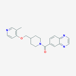 molecular formula C21H22N4O2 B6476468 6-(4-{[(3-methylpyridin-4-yl)oxy]methyl}piperidine-1-carbonyl)quinoxaline CAS No. 2640892-42-6