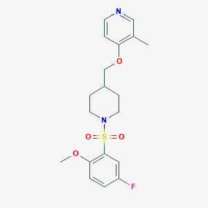 molecular formula C19H23FN2O4S B6476539 4-{[1-(5-fluoro-2-methoxybenzenesulfonyl)piperidin-4-yl]methoxy}-3-methylpyridine CAS No. 2640830-96-0