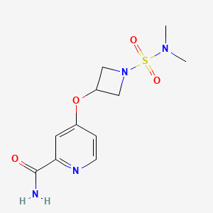 molecular formula C11H16N4O4S B6476566 4-{[1-(dimethylsulfamoyl)azetidin-3-yl]oxy}pyridine-2-carboxamide CAS No. 2640971-07-7