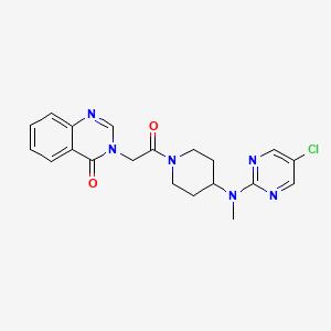 molecular formula C20H21ClN6O2 B6476579 3-(2-{4-[(5-chloropyrimidin-2-yl)(methyl)amino]piperidin-1-yl}-2-oxoethyl)-3,4-dihydroquinazolin-4-one CAS No. 2640818-38-6