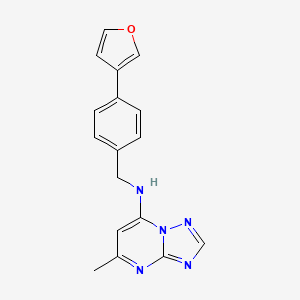 molecular formula C17H15N5O B6476618 N-{[4-(furan-3-yl)phenyl]methyl}-5-methyl-[1,2,4]triazolo[1,5-a]pyrimidin-7-amine CAS No. 2640885-67-0