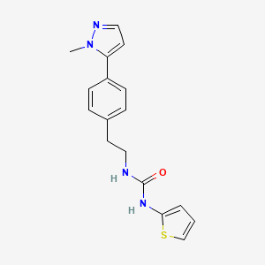 molecular formula C17H18N4OS B6476622 1-{2-[4-(1-methyl-1H-pyrazol-5-yl)phenyl]ethyl}-3-(thiophen-2-yl)urea CAS No. 2640971-29-3