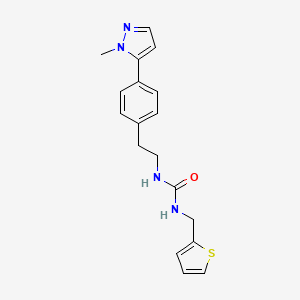 molecular formula C18H20N4OS B6476634 1-{2-[4-(1-methyl-1H-pyrazol-5-yl)phenyl]ethyl}-3-[(thiophen-2-yl)methyl]urea CAS No. 2640975-37-5